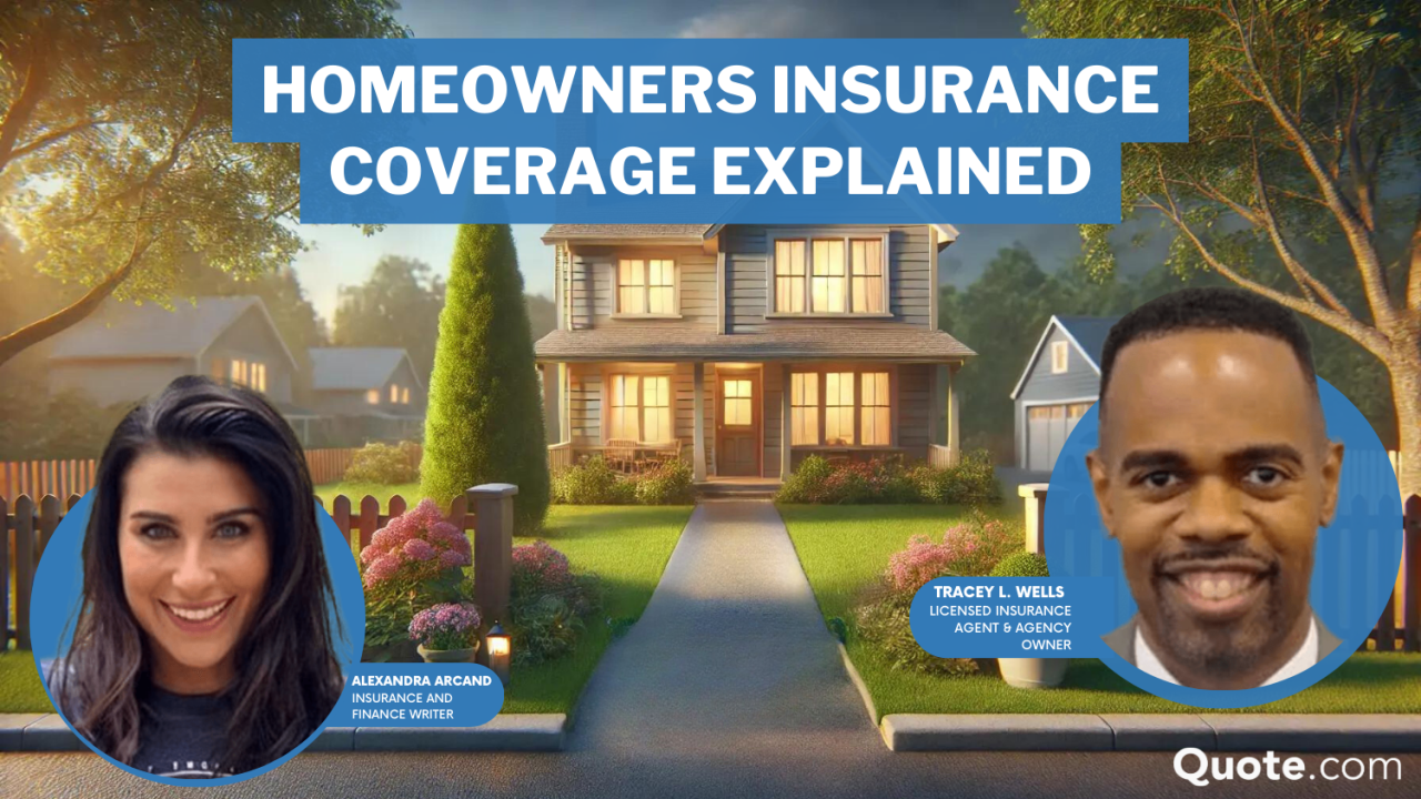 What types of coverage are included in homeowners insurance