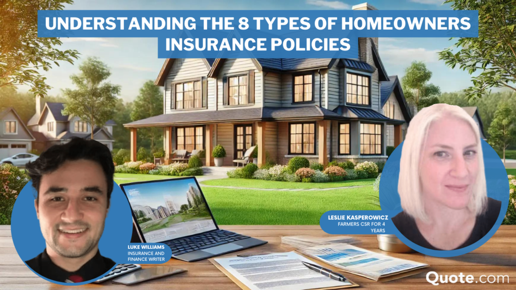 What types of coverage are included in homeowners insurance